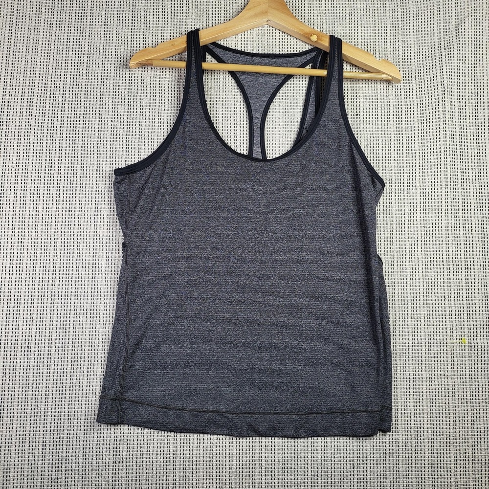 Lululemon Tank Top Womens‎ Medium Gray Racerback Athletic Gym Lightweight Yoga